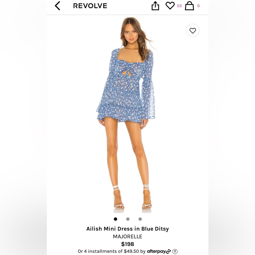 Majorelle mini dress XS, great condition. Bought on Revolve.